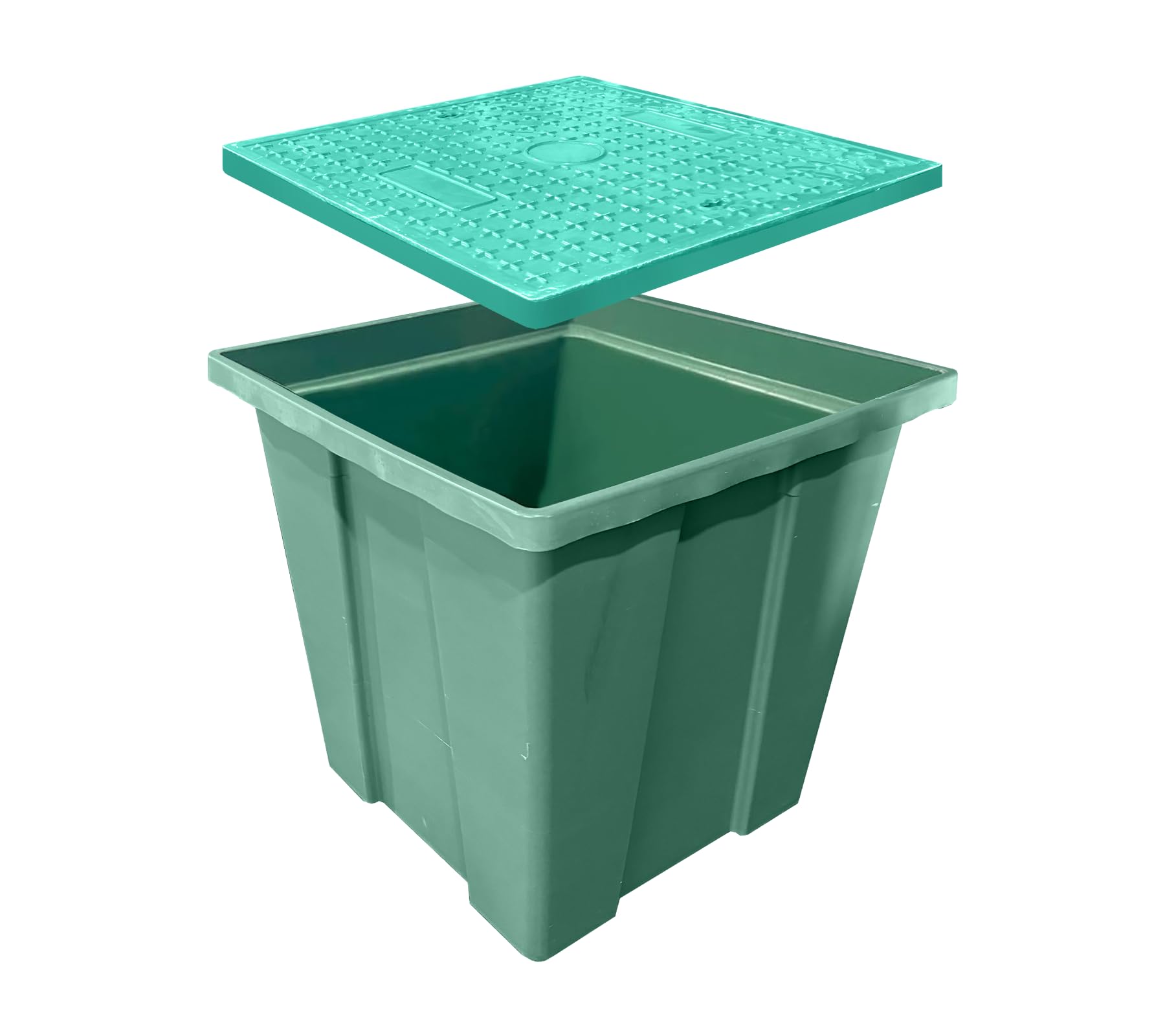 Photo 1 of **DIRT. SCUFFS. SCRATCHES**Natotela 33.5x33.5x31.5in Underground Splice Boxes W/FRP Inspection Cover Large Enclosure Precast Polyethylene Distribution Pull Box Access Electrical Junction Boxes Drillable Tapered Wiring Chamber