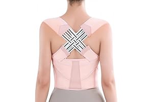 QFE Back Brace Posture Corrector for Women and Men Shoulder Straightener Hunchback Adjustable Support Upper Comfy Correction Back Pain Relief Scoliosis Lumbar Spine Upgraded (Pink, Large)