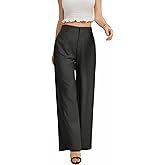 FUNYYZO Womens Wide Leg Pants Casual High Waisted Stretchy Double Waisted Work Business Dress Pant