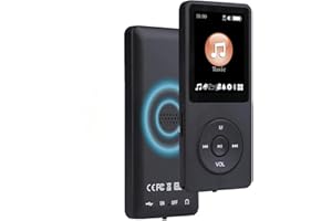 LACUKDISK 128GB MP3 Player with Bluetooth - with Built-in HD Speaker, Voice Recorder, HiFi Sound, E-Book - Portable Music Player for Kids (Included Earphones)