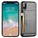 ZVE Case for Apple iPhone Xs and X, 5.8 inch, Wallet Case with Credit Card Holder Slot Slim Leather Pocket Protective Case Cover for Apple iPhone Xs and X 5.8 inch (Aries Series)- Black