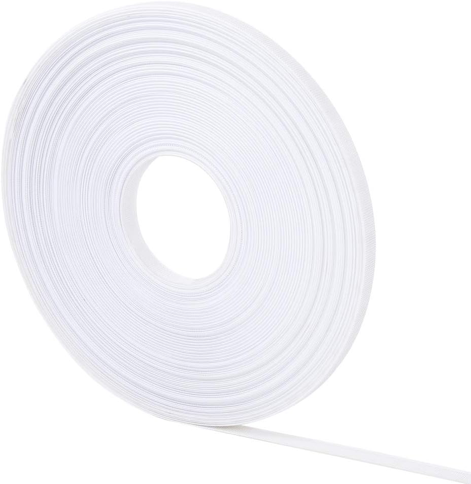 PH PandaHall 50 Yards 12mm Polyester Boning for Sewing White Sew-Through Low Density Boning for Wedding Dress Nursing Caps Party Gowns Swimwear Handbags Plush Playtings DIY Craft Making