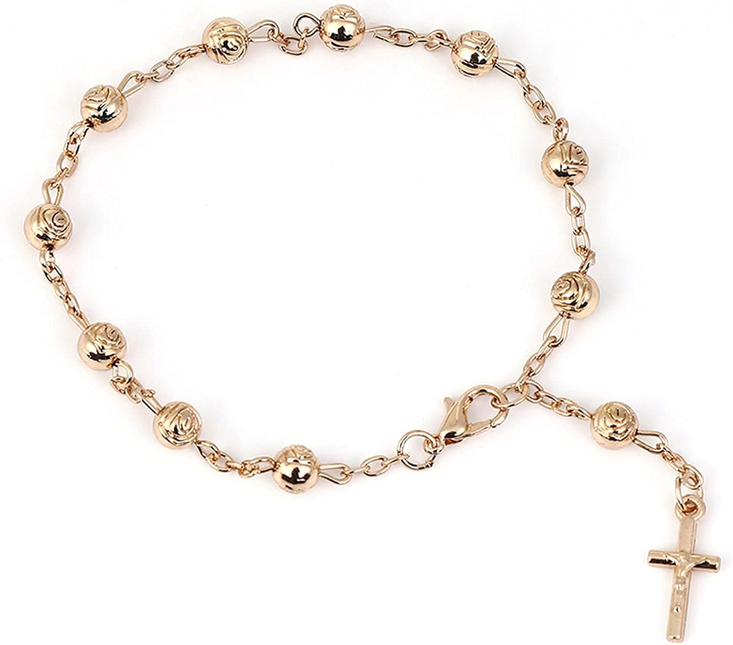 Jewelry Jesus Cross Charm Bracelet Christian Supplies Gifts Rosary