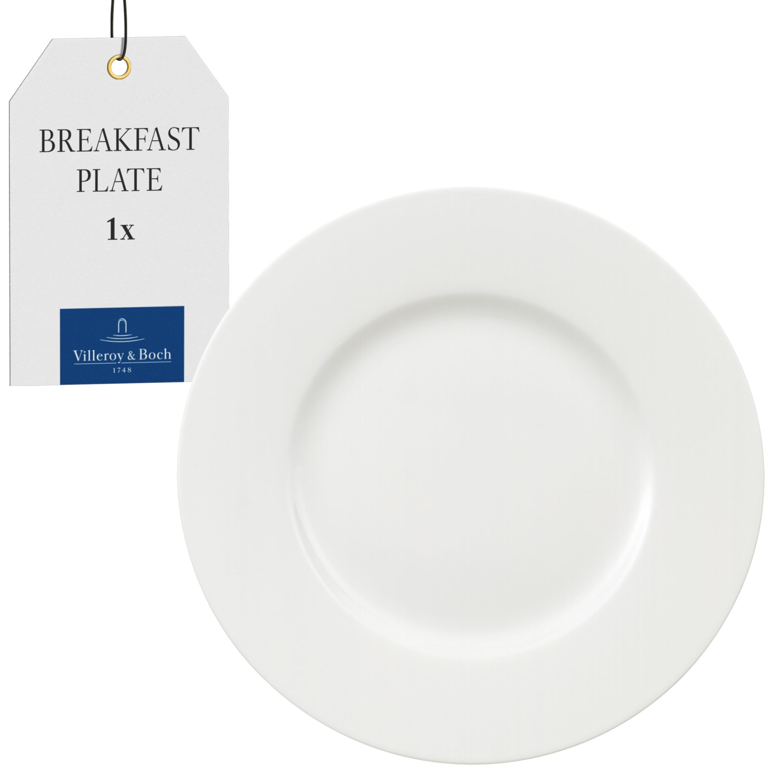 Villeroy & Boch – Royal Salad Plate White 22 cm, Dishwasher Safe, Microwave Safe, Breakfast Plate, Premium Bone Porcelain
