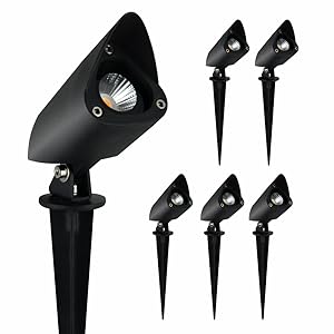 Landscape Lights INTETEIN Low Voltage Landscape Lights Garden Lights and Lawn Lights, 3W 12V Path Lights for Garden Lawn (6 Pack, Warm White)