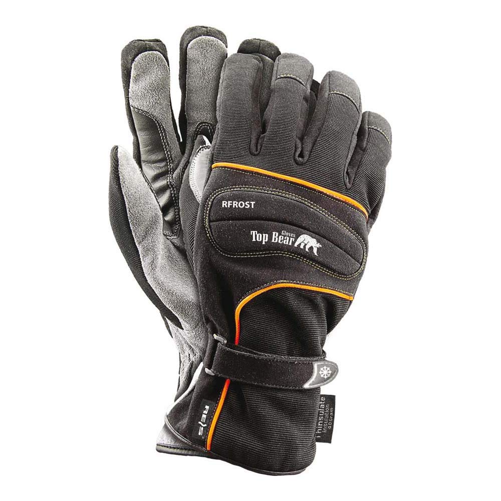 Reis Rfrost Topbear Protective Gloves, Black-Grey, 10 Size, Pack of 6