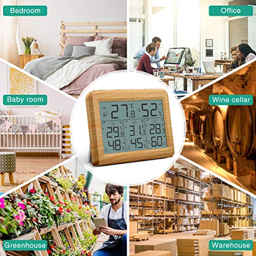 6 ORIA+Thermometer+Hygrometer+Temperature+Backlight