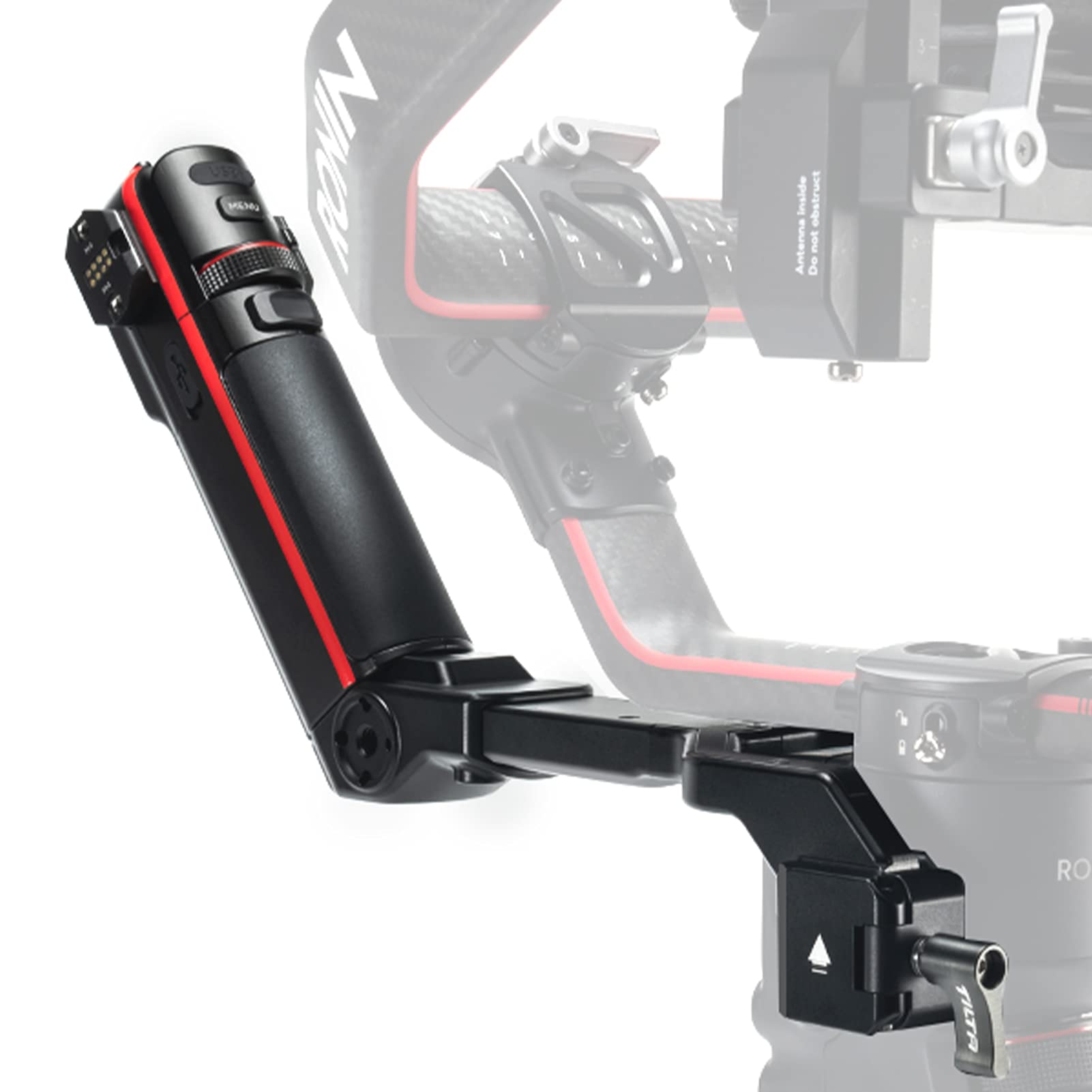 TILTA Rear Operating Control Handle Compatible with DJI RS 2 Gimbal Stabilizer, Nucleus Nano, Nucleus M and DJI Wireless Follow Focus Systems TGA-ARH