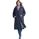 Woman Within Plus Size Long Hooded Taslon Jacket