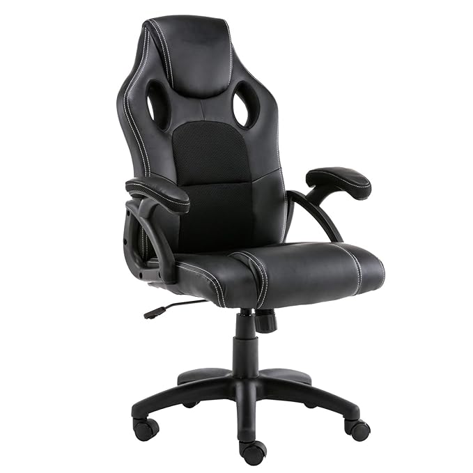 DEER HUNTER PU Leather Gaming Style Office Chair Computer Task Desk