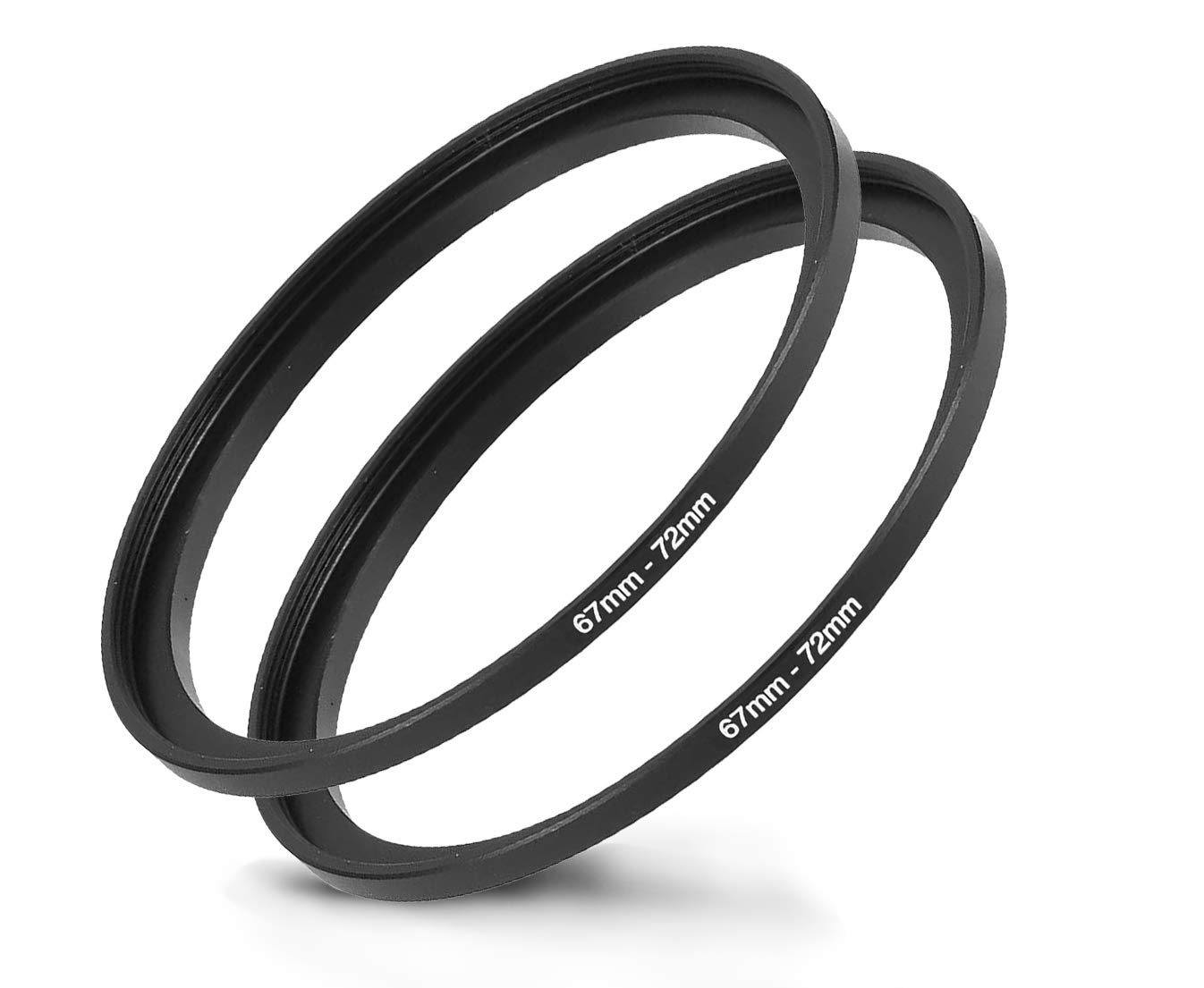 67mm-72mm Step Up Ring [67mm Lens to 72mm Filter], FANZR Camera Lens Filter Adapter Ring Lens, Premium Aluminum (2 Pack)