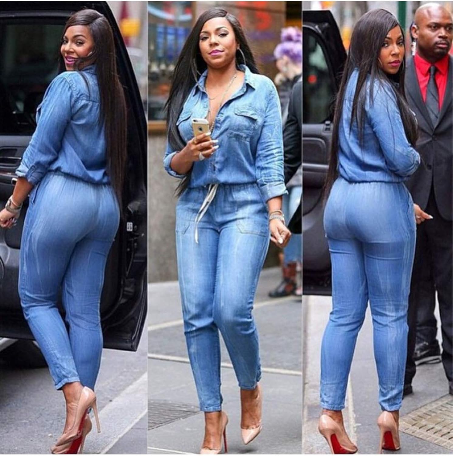 long sleeve denim jumper