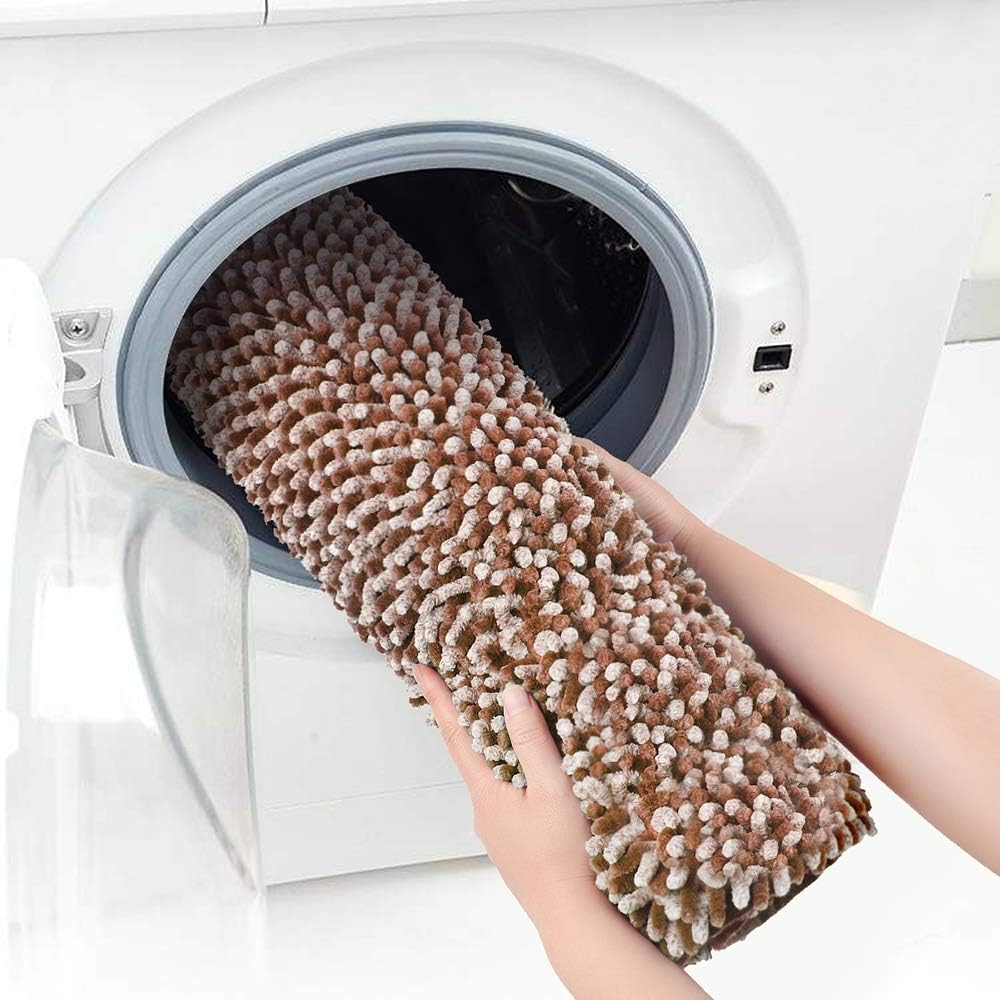 Bathroom Rug, COSY HOMEER 17x24 Inch Bath Rugs Made of 100% Polyester Extra Soft and Non Slip Bathroom Mats Specialized in Machine Washable and Water Absorbent Shower Mat-Coffee: Kitchen & Dining
