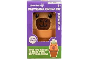 Capybara Grow Pal – Grow Your Own Grass Plant Kit, Cute Animal Planter Desk Decoration, Easy Indoor Gardening Gift for Kids &