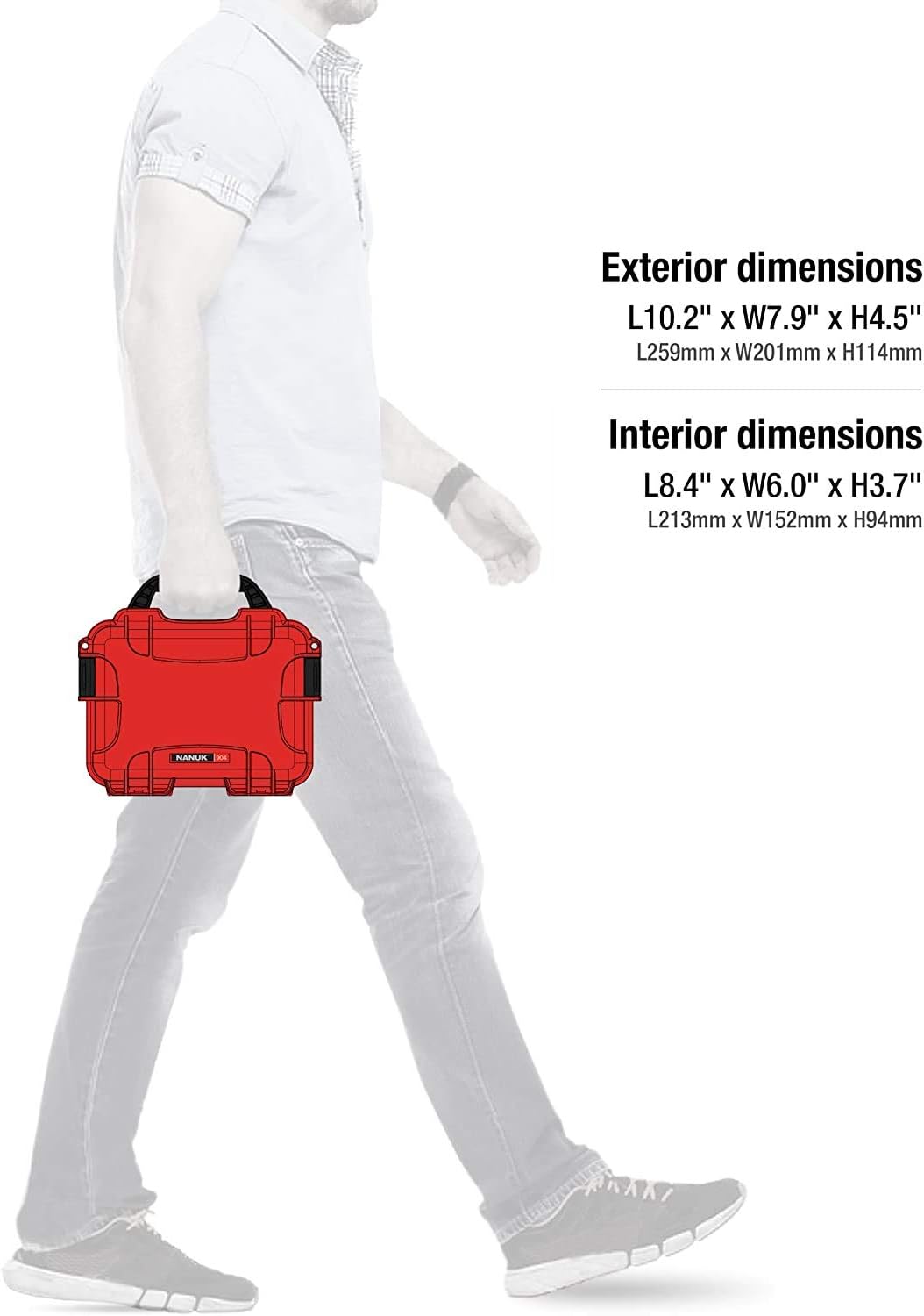 Nanuk 904 Waterproof First Aid Prepper Survival Gear Dust and Impact Resistant Case - Empty - Red : Camera & Photo