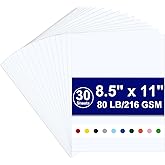 White Cardstock 8.5 x 11, 216 gsm Cover Cardstock Paper,80 Lb Card Stock Paper, Heavy Copy Card Stock for Printer,Scrapbook,I