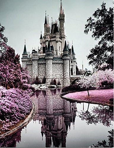 Full Drill 5D DIY Diamond Painting-Cross Stitch Kit-Crystals Embroidery-Handmade Embroidery Home Decor Craft (Castle)