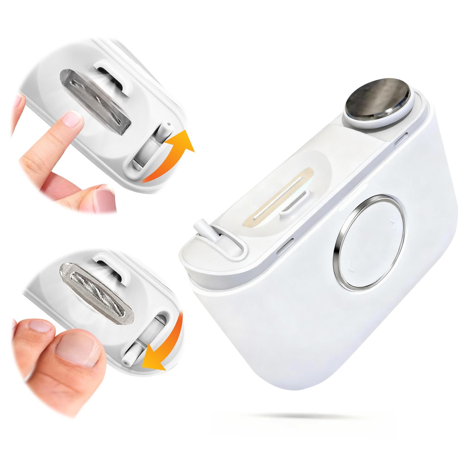 Photo 1 of Adjustable Blade Opening Electric Nail Clipper for Thick & Thin Nails, Electric Nail Clippers for Seniors & Adults, Baby Electric Nail Trimmer, Automatic Nail Clipper for Fingernail & Toe (White)