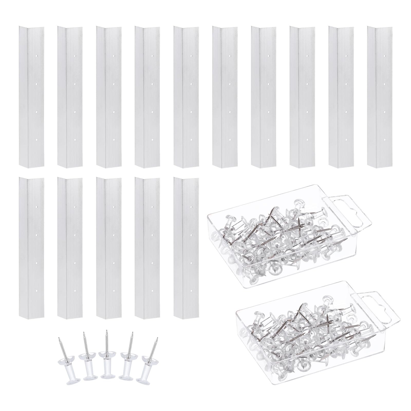 PATIKIL 6 Inch Layout Block System for Stained Glass Panels, 16pcs Stained Glass Supplies with 100 Push Pins for Stained Glass Making Craft