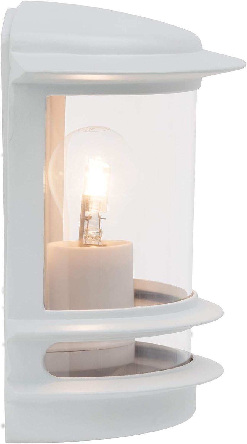 Brilliant Hollywood 47880/05 Exterior Light E27 1 x 60 W Die-Cast Aluminium/Plastic White, Weiß, 24 x 23.5 x 13 cm - Image 4