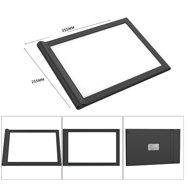 LIGHT BOX FOR TRACING A4,DRAWING PAD DIMMABLE BRIGHTNESS INDOOR OR OUTDOOR FOR ARTISTS,DRAWING,SKETCHING,ANIMATION AND X-RAY VIEWING (BLACK)