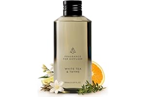 AromaPlan Hotel Scents White Tea & Thyme 5 Fl Oz (148ml), Home Luxury Aroma & Hotel Fragrance Diffuser Oil- Hotel Diffuser Oil for Aromatherapy- USA Made, Bigger Bottle, Bolder Aroma & Longer Lasting