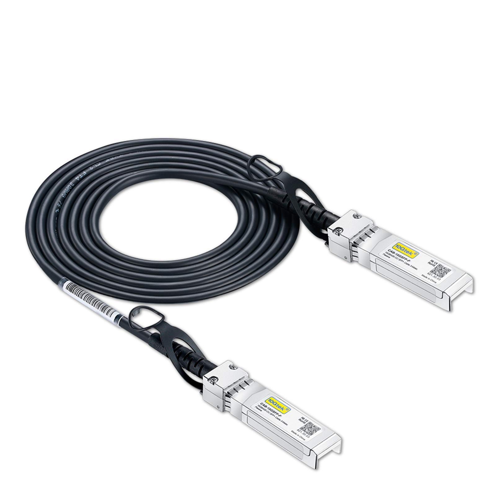 10Gtek 10Gb SFP+ DAC Twinax Cable, Passive, Compatible with Ubiquiti UniFi, 3-Meter(9.8ft)
