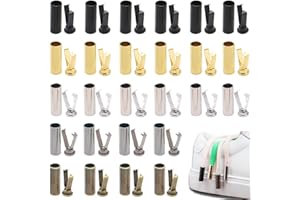 GEOGEODIY 50 Sets 5 Colors Shoelace Tips Alloy Shoelace Head for DIY Shoe Laces Tips Protector Alloy Heads and Cords End Metal Aglet Replacement for Shoestrings Or Clothes etc