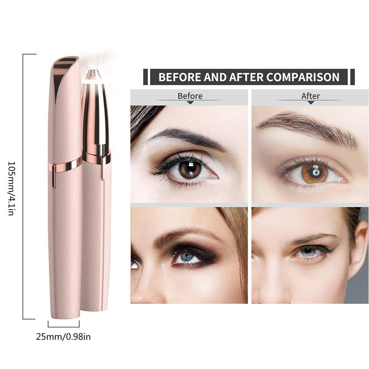 Flawlessly Hair Remover Brows Best Eyebrow Trimmer, Painless Portable