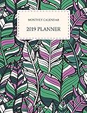 Monthly Calendar 2019 Planner: Colorful leaves, Daily journal Planner,12 Months Calendar,schedule pl by