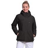 FREE SOLDIER Women's Winter Ski Jacket Fleece Lined Coat | Waterproof Warm Snow Coat,Insulated Windproof Hooded Winter Jacket,Multi pockets storage