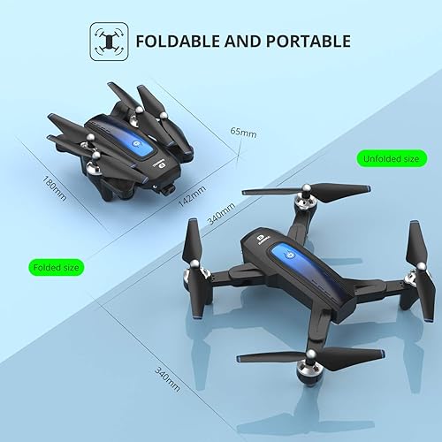 DEERC Drone with Camera for Adults and Kids 2K HD FPV Live Video
