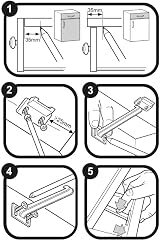 Merriway BH00021 Child Safety Catches for Drawers Cupboards White Plastic Pack view 2