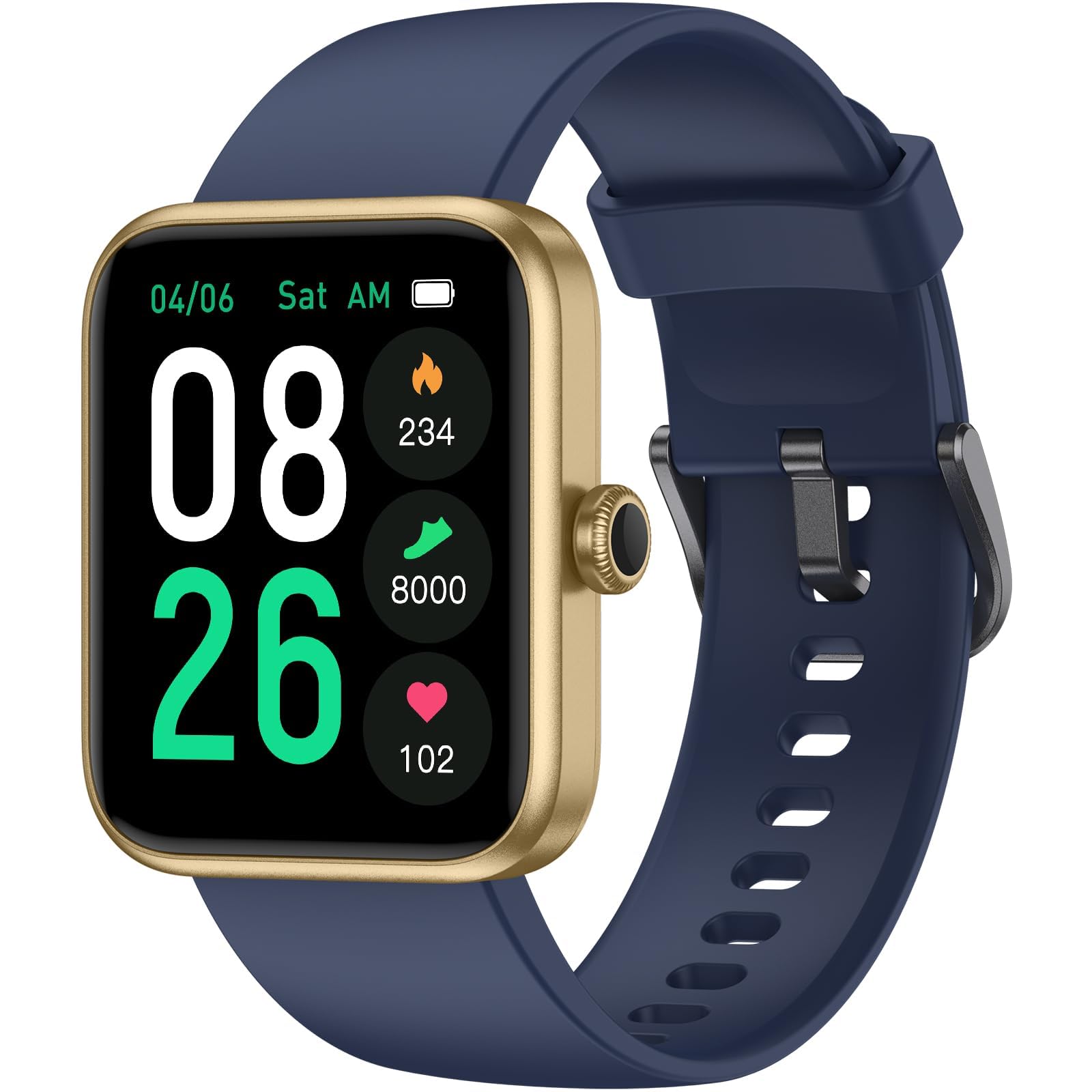 Photo 1 of LIVIKEY Smart Watch, Fitness Tracker with Heart Rate Monitor, Sleep Tracking, Step Counter Smartwatch Waterproof with Pedometer for Women Men Watches Compatible with Android iOS Phones