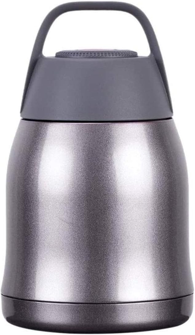 Thermal Flask/Soup Flask Stainless Steel Lunch Box Vacuum Insulated Food Jar/Lunch Box Thermal Food/Soup Container (Color : Silver)