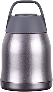 Thermal Flask/Soup Flask Stainless Steel Lunch Box Vacuum Insulated Food Jar/Lunch Box Thermal Food/Soup Container (Color : Silver)