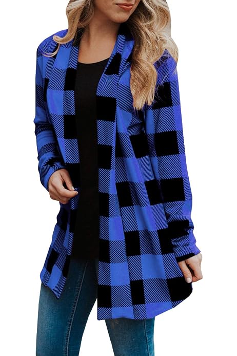 Womens Buffalo Plaid Long Sleeve Plus 