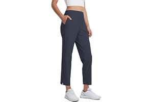 M MAELREG Women's Golf Pants with Zip Pockets 7/8 Ankle Stretch Lightweight Sweatpants for Athletic Hiking Travel Work Lounge