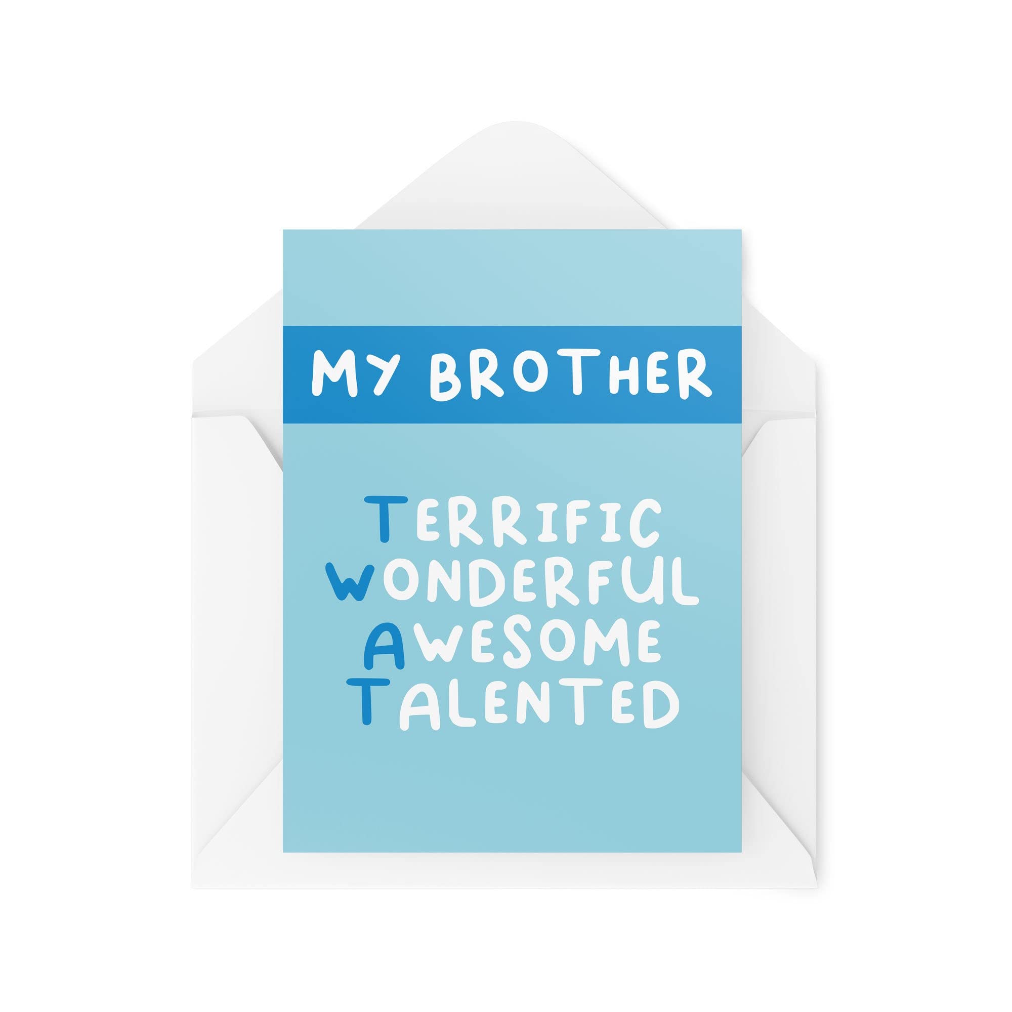 Funny Brother Cards | Tw*t Card | For Him Siblings Brother's Birthday Graduation Passed Test Proud Sister Banter Joke Novelty Swear | CBH636