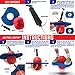 Geospace Original AIR POGO Jumper for Indoor or Outdoor Use, Fun Trick Bounce Board for Boys, Girls, Teens Ages 6+ or up to 160 lbs, Pump Included (Blue/Red)