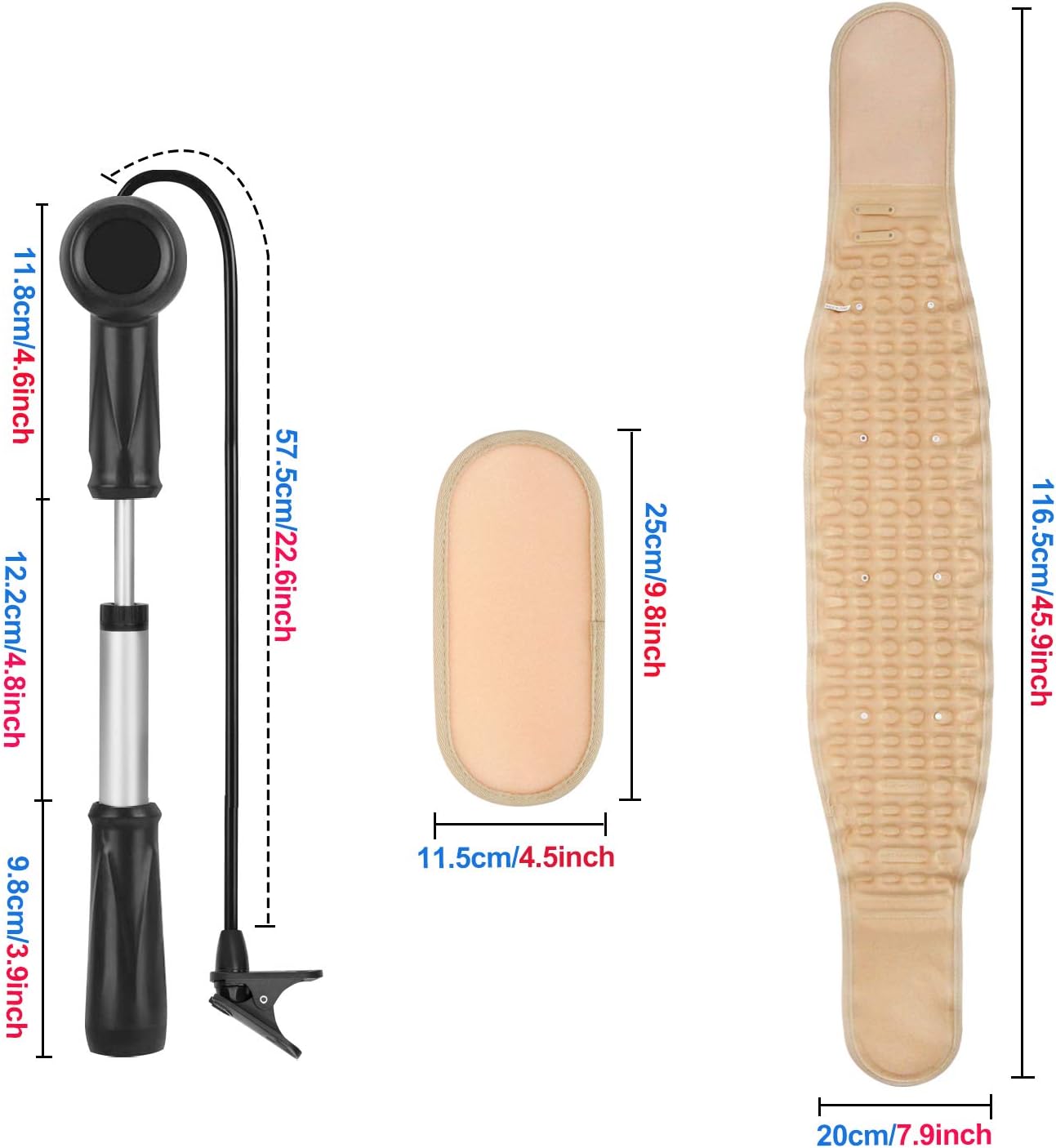 Decompression Back Belt,Extended Pad Back Support Belt Lumbar Traction Belt Lower Back Pain Relief Belt Fits 29-49 Waist: Health & Personal Care