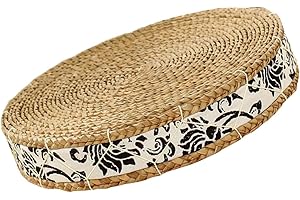 FRCOLOR Meditation Cushion Thick Round Woven Floor Pillow for Home Use and Prayer Seating