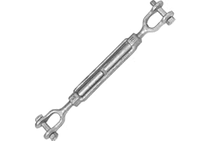 Indusco 93900241 Hot Dipped Galvanized Jaw & Jaw Turnbuckle, 5/8" x 6", 3,500 lbs WLL