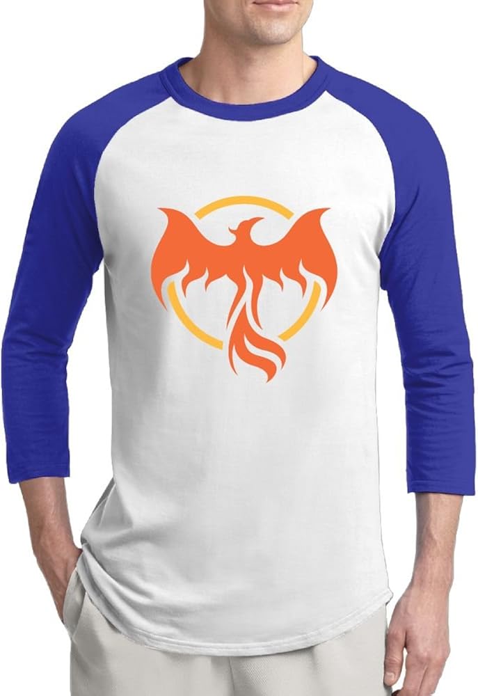 Amazon.com: ZhiqianDF Phoenix Men's Raglan Shirt 3/4 Sleeve T-shirt XXL RoyalBlue: Clothing