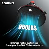 DEWINNER 2 Pack 8'' Vacuum Suction Cup with Pressure Gauge Heavy Duty view 2
