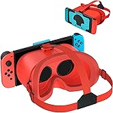 Upgraded VR Headset for Nintendo Switch & Switch OLED Model, Switch Virtual Reality Glasses with Adjustable HD Lenses and Comfortable Head Strap, 3D Goggles for Switch Accessories (Orange& Blue)