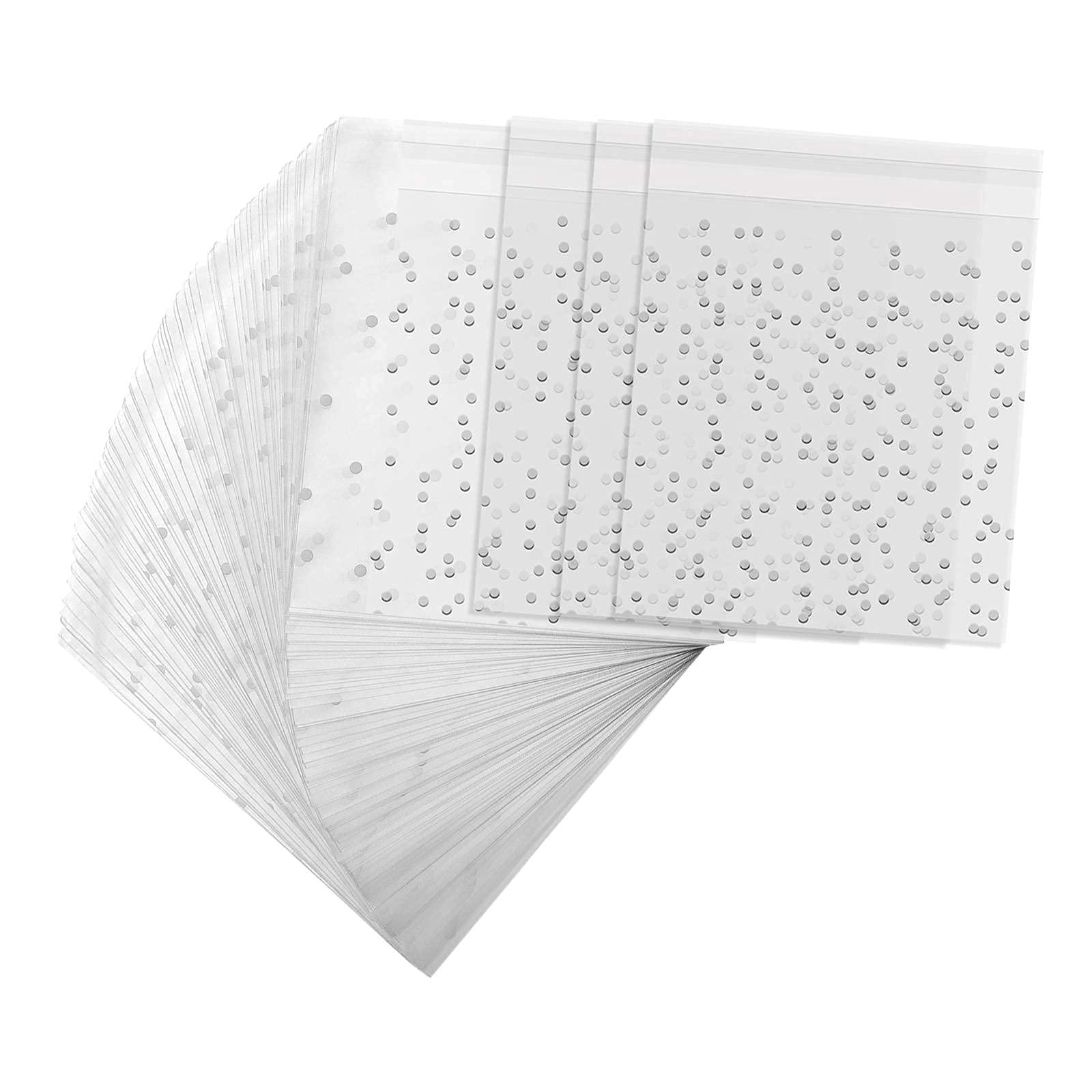 200 PCS Sealable Biscuit Bags, Polka Dot Cookie Bags Self Seal Cellophane Self Adhesive Treat Bags Small Plastic Bag Wax Melt Packaging Bags Candy Gift