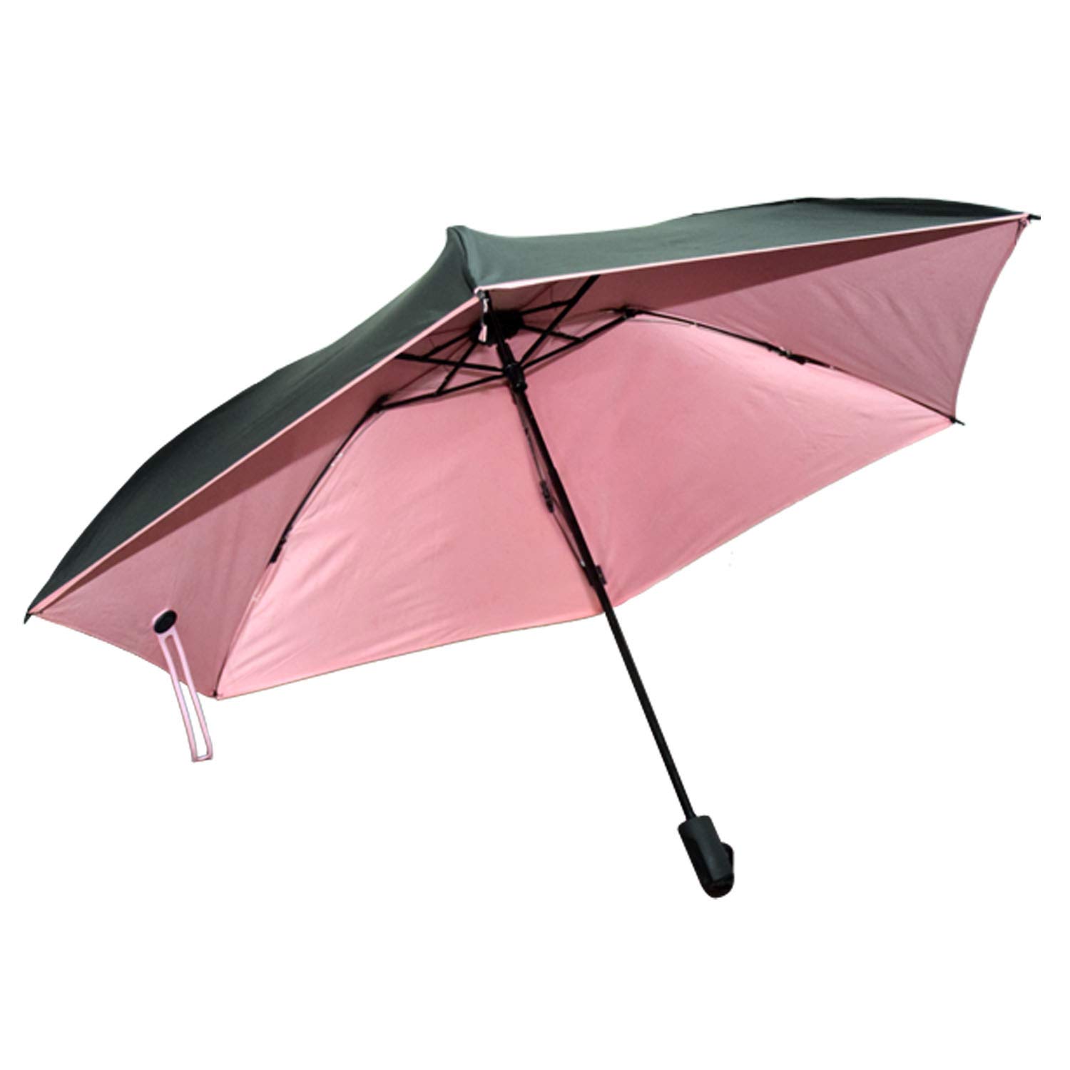 Buy KEKEMI Pink Polyester 3 Fold Dott Printed Umbrella for Men & Women