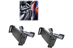 Taicols 2PCS Shockproof Car Headrest Tablet Holder, 360° Rotating Universal Backseat Mount for iPad/Samsung/Fire HD 6-13" Tab