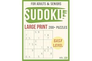 Large Print Sudoku for Adults – Easy Level: Two Puzzles per Page with Solutions and Bonus | Perfect Gift for Men, Women, Teens & Seniors (Large Print Sudoku Collection)